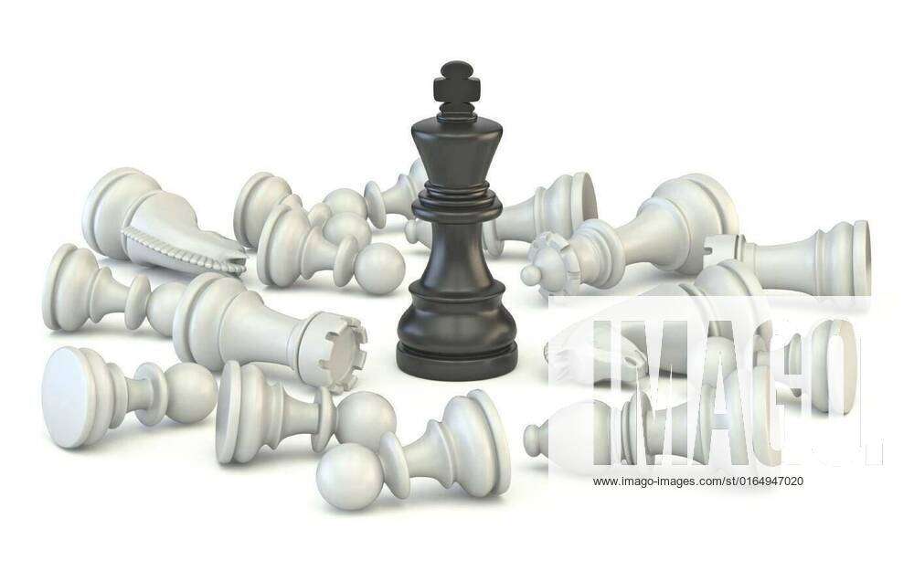 Group Of Chess Pieces Stand On A Black Chessboard Background, 3d Rendering  Fight Chess Pieces King Chess At Center With Chess Piece In The Back  Business Figh, Hd Photography Photo Background Image