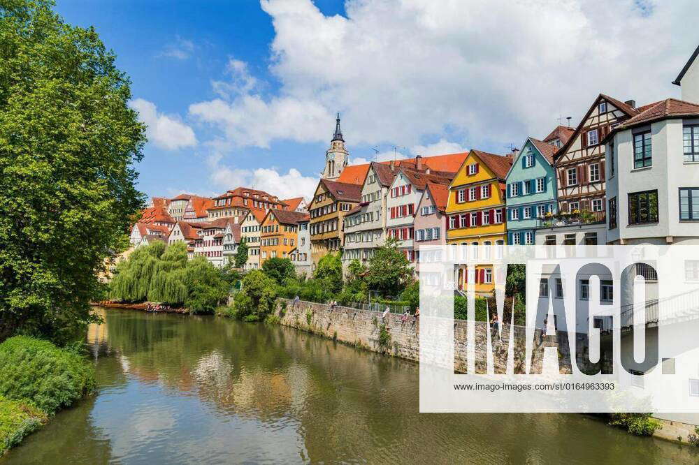 Tubingen old town, TUBINGEN, GERMANY- JULY, 07, 2014: Tubingen, an old ...