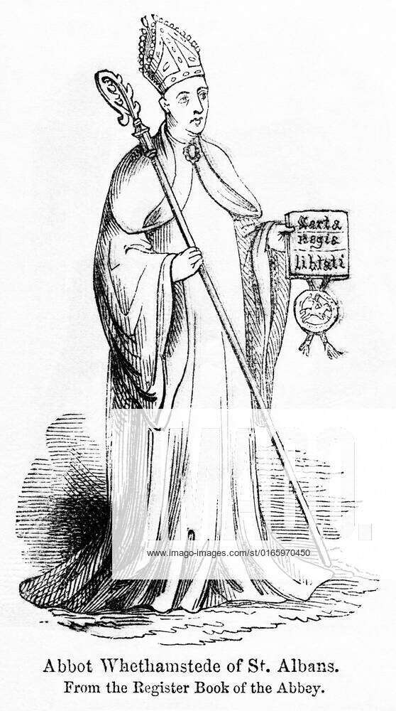 London England UK Abbot Whethamstede Of St Albans Illustration London England UK Abbot Whethamstede Of St Albans Illustration