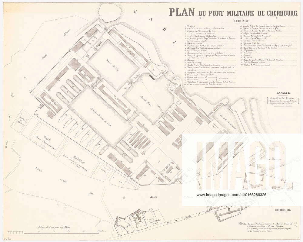 N.N., Maps War Having Cherbourg (without dat.): Map, Deployment Plan ...