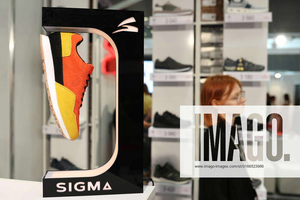 MOSCOW REGION, RUSSIA AUGUST 23, 2022 Running shoes are on display