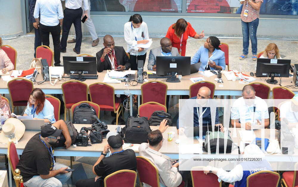 August 27, 2022, Tunis, Tunisia: Ticad 8 press center at the city of