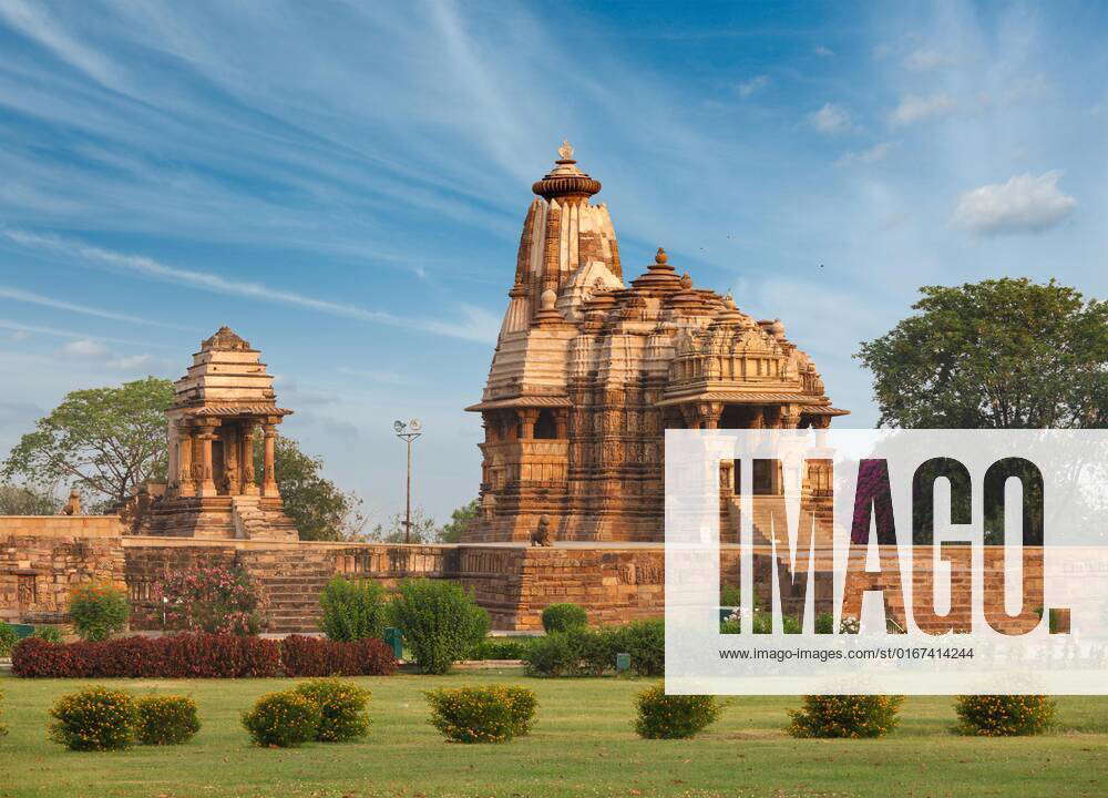 Devi Jagdamba Temple and Mahadev Mandapa at Sunrise Khajuraho, India, Asia