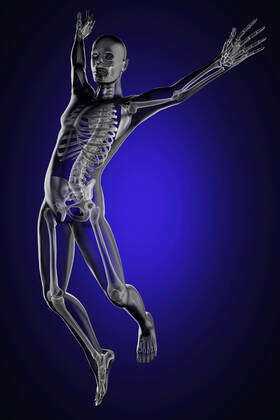 Jump man radiography made in 3D, 3262355, jump, hop, leap, skip, spring ...