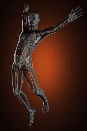 Jump man radiography made in 3D, 3262355, jump, hop, leap, skip, spring ...