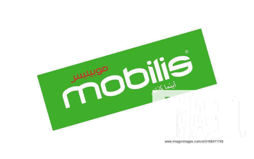 Mobilis algeria, Twisted Logo, White Background