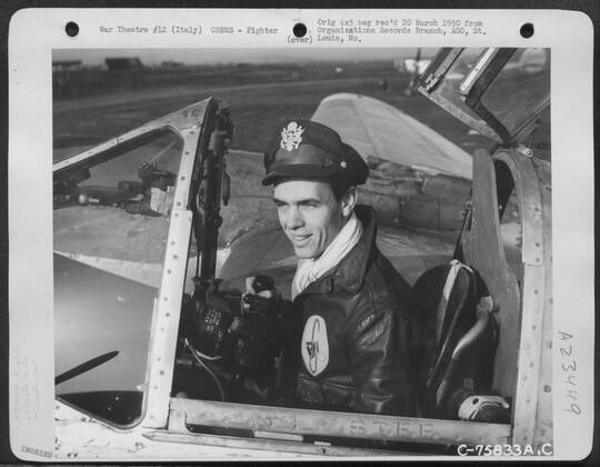 A Pilot Of The 94Th Fighter Squadron, 1St Fighter Group, Stands Beside ...