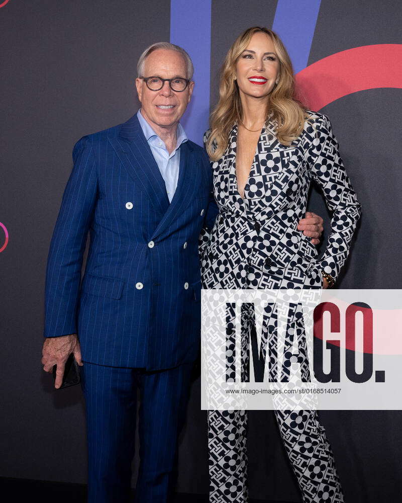 Tommy Hilfiger and Dee Ocleppo arrive at the Bloomingdale s and Harper