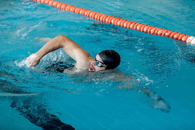 Woman swimming during a competition , 2333229, athlete, backstroke ...