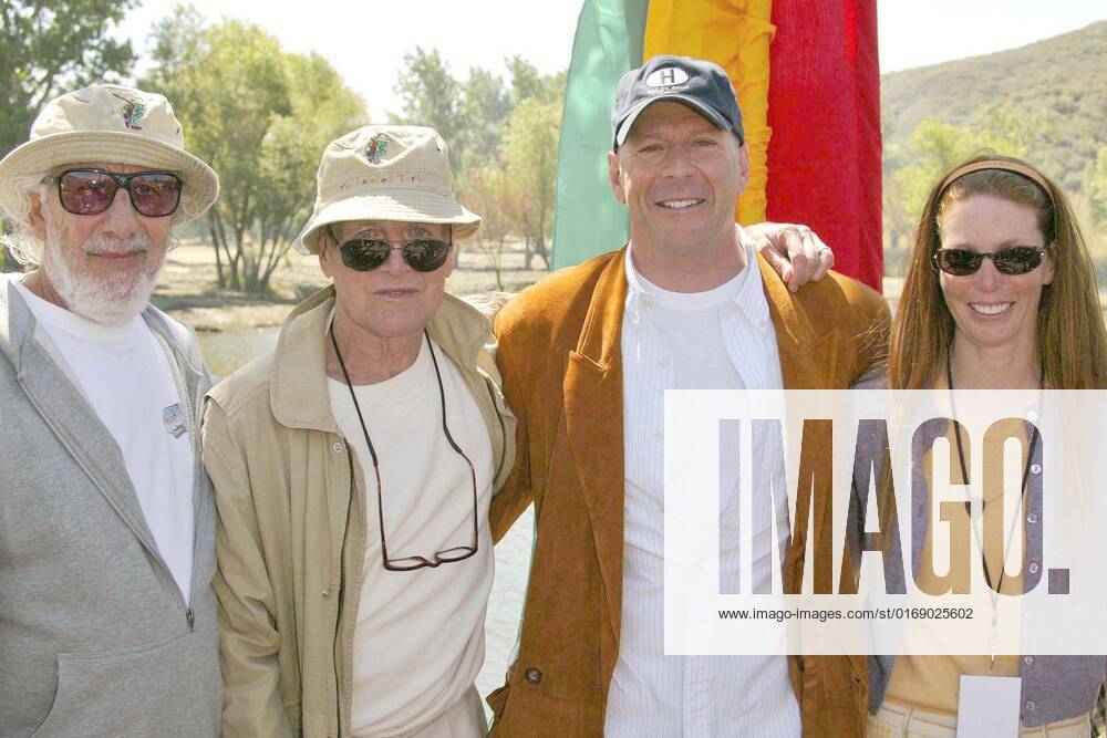 Lou Adler, Paul Newman, Bruce Willis and Page Hannah at the Dedication ...