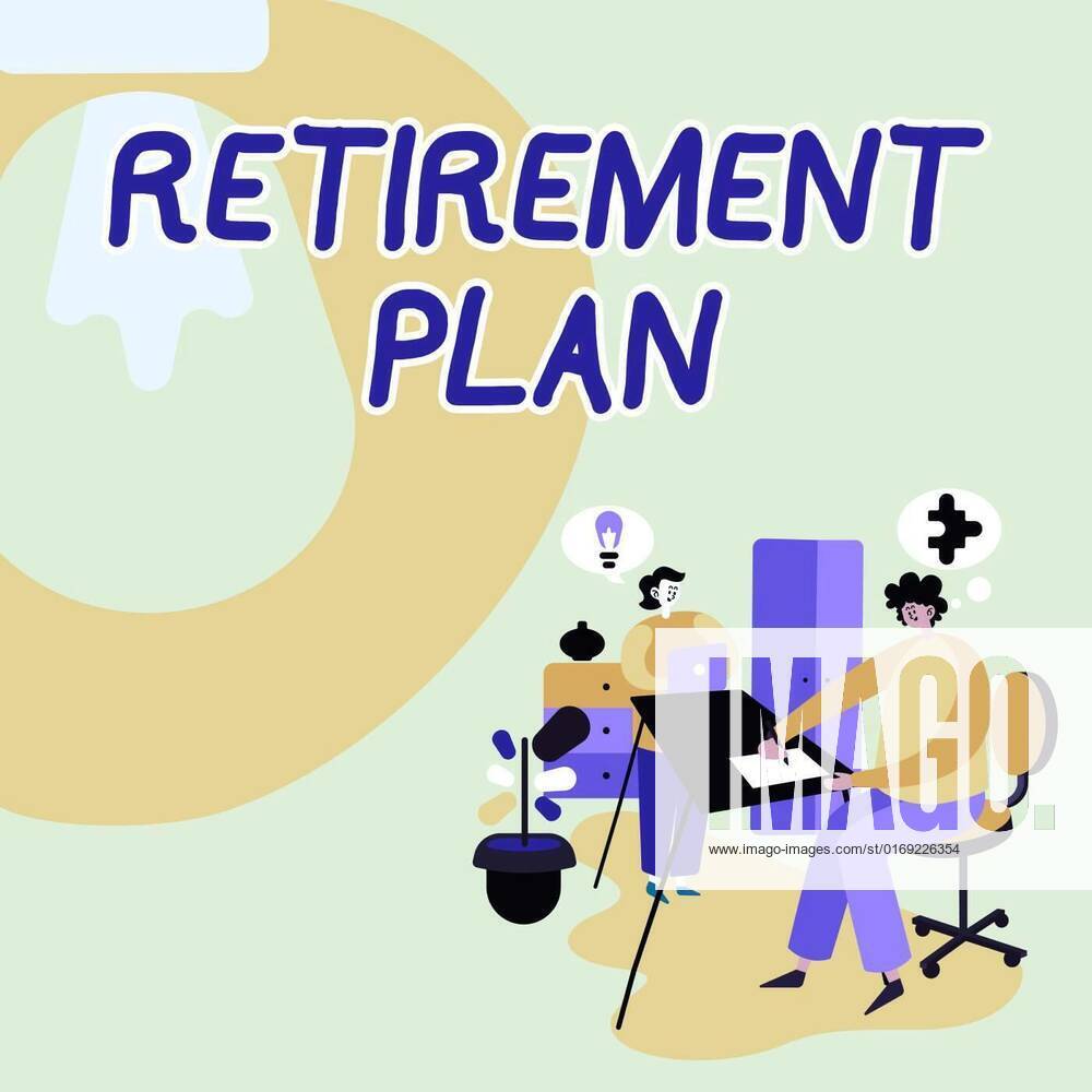 Text showing inspiration Retirement Plan. Business overview plan for ...