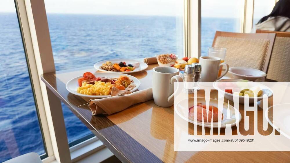 Dining Room Buffet aboard the abstract luxury cruise ship., Dining Room ...