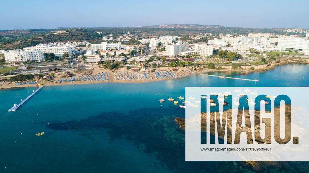 Aerial Fig tree bay, Protaras, Cyprus, Aerial bird s eye view of Fig ...