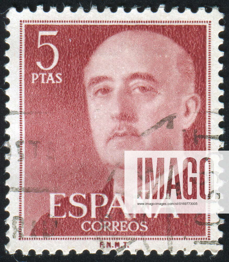 SPAIN CIRCA 1954 stamp printed by Spain shows Franco circa