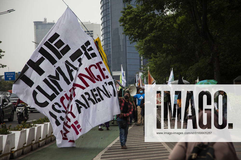 Climate Strike 2022 In Jakarta, Indonesia Environmental activists from