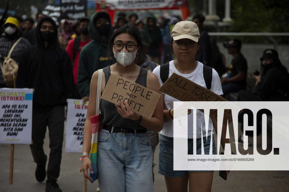 Climate Strike 2022 In Jakarta, Indonesia Environmental activists from