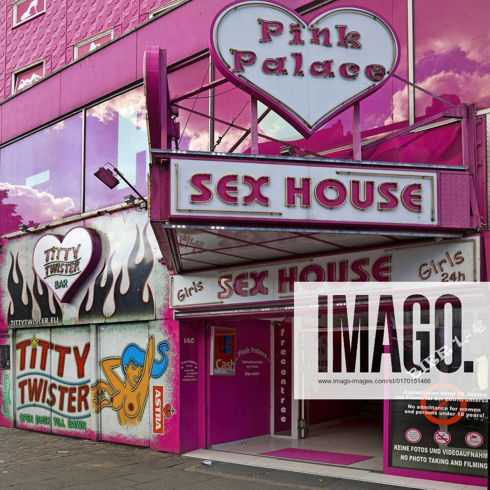 Pink palace, Sex houses Reeperbahn, St Pauli, Hamburg, Germany, Europe