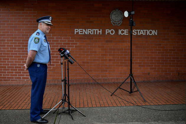 NSW POLICE PRESSER, Acting Assistant Commissioner Trent King speaks to ...