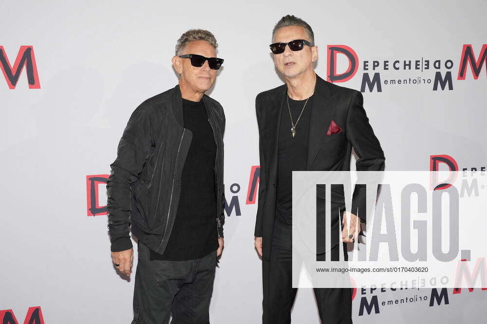 Martin Gore And Dave Gahan At The Press Conference With Depeche Mode At 