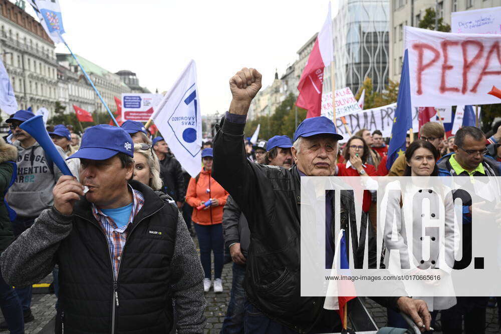 Thousands Of People Joined Union Protest Against Poverty In Prague 