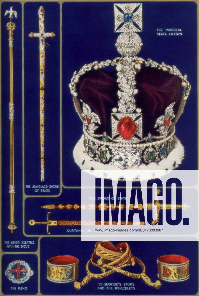 Crown Jewels Of The United Kingdom, 1937. The Imperial State Crown; The ...