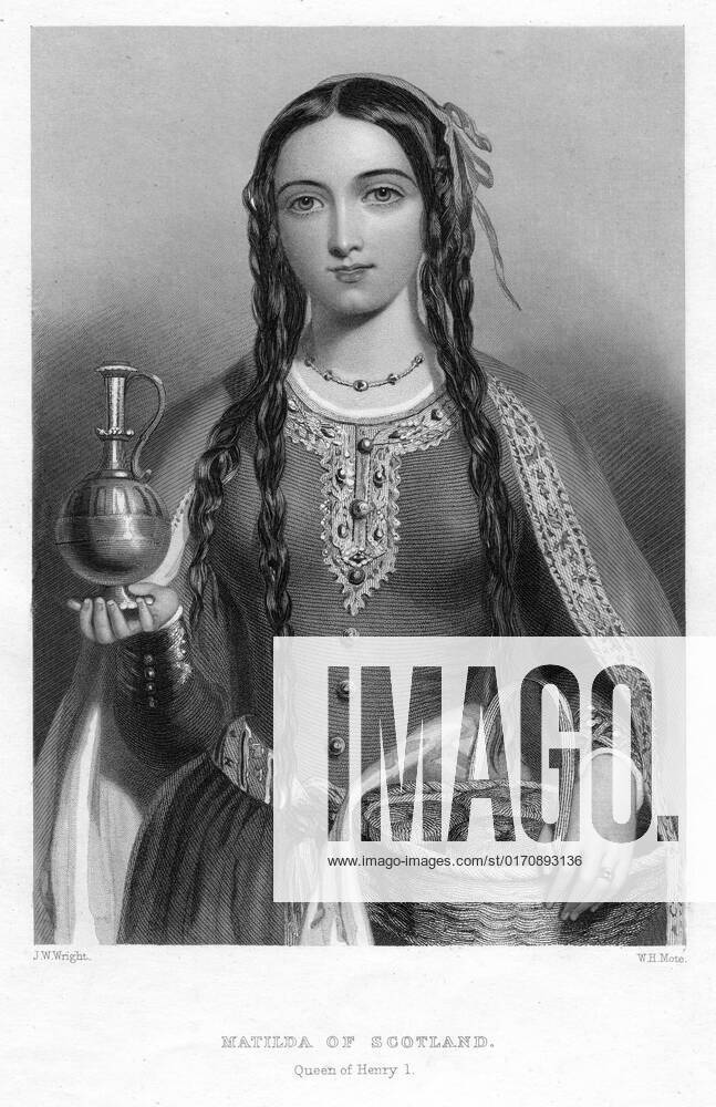 Matilda of Scotland, Queen of Henry I, (c1850s). Matilda (1080-1118 ...