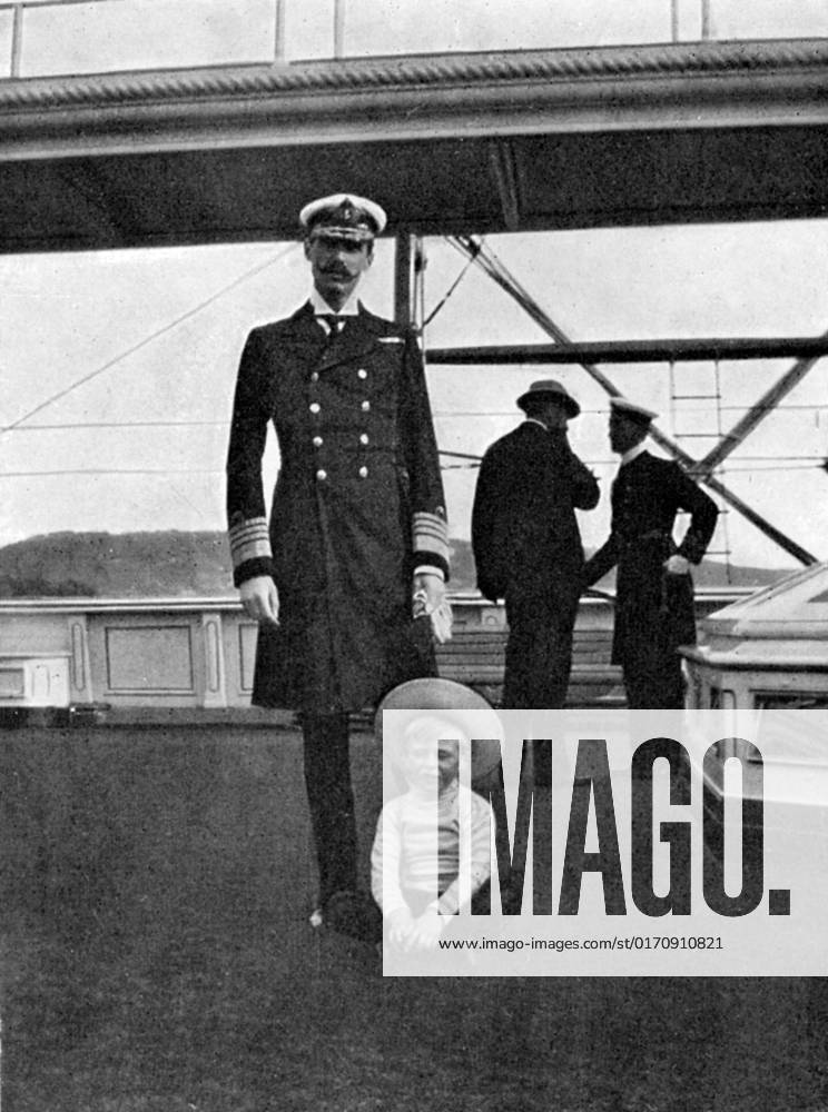 King Haakon VII Of Norway (1872-1957) With His Son Olav (903-1991), The ...