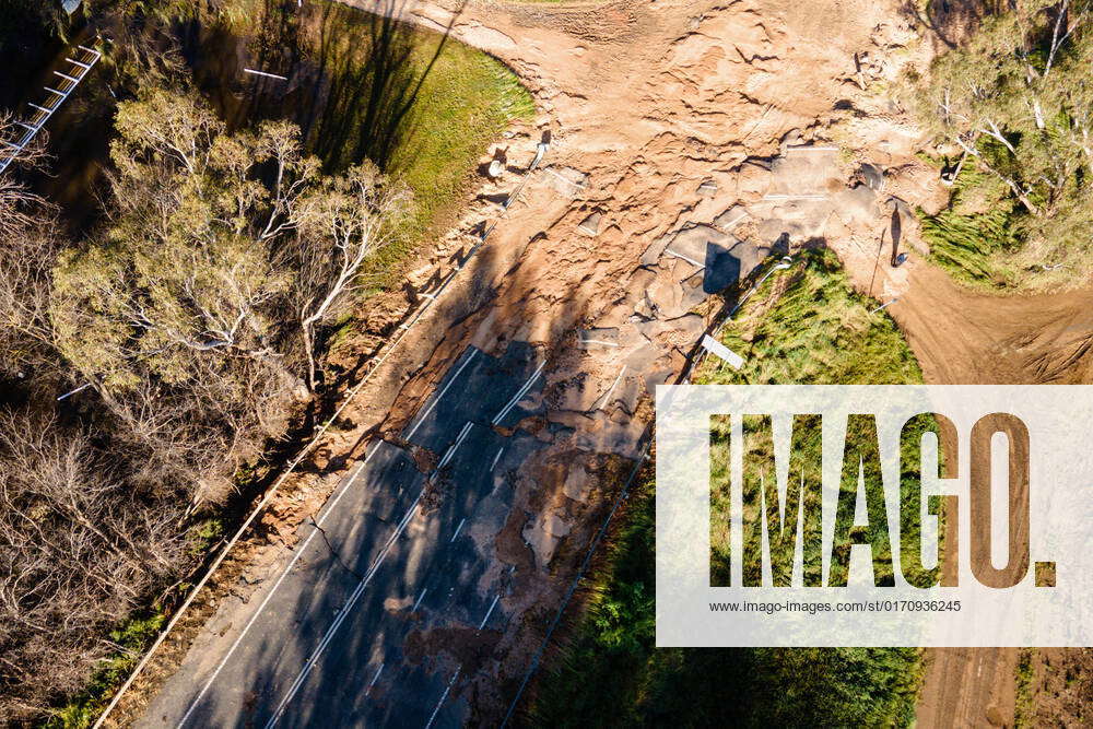 VIC FLOODS, The Highway Bridge at Axedale damaged by the floodwater of the Campaspe River in