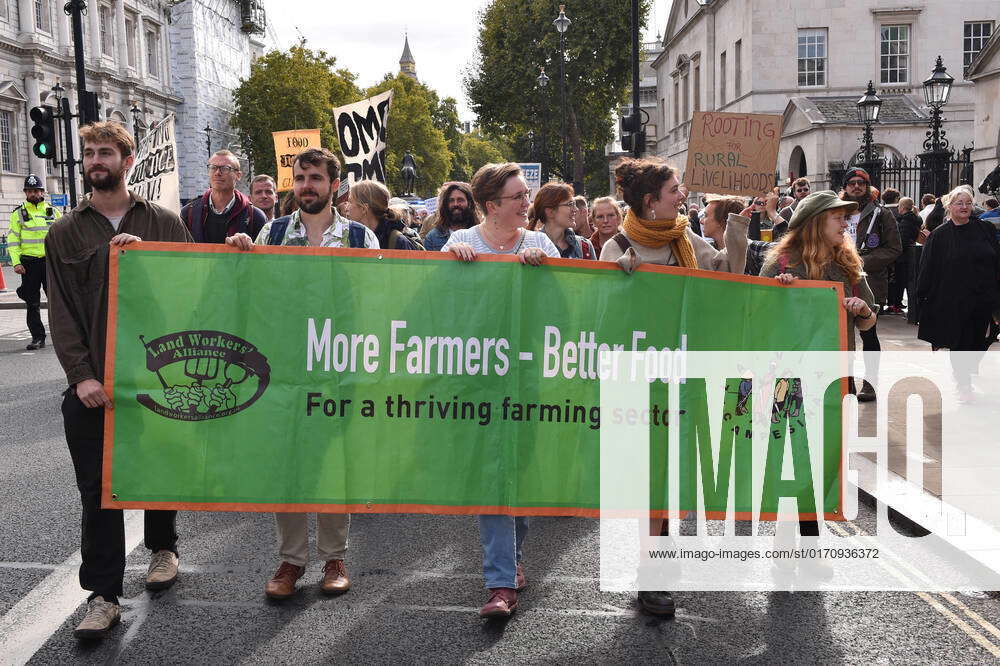 London, United Kingdom: Protesters hold a banner during the rally in ...
