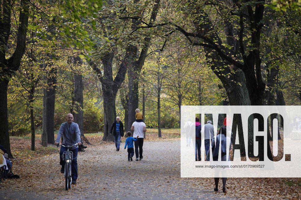 Poland Unusually Warm Weather People are seen enjoying the warm weather