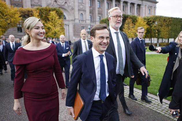 STOCKHOLM 20221018 Prime Minister-elect Ulf Kristersson M Issues A ...