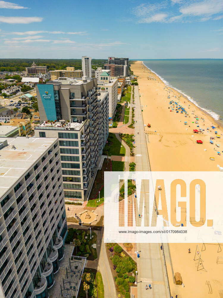 Aerial drone photography Virginia Beach boardwalk highrise condo Aerial