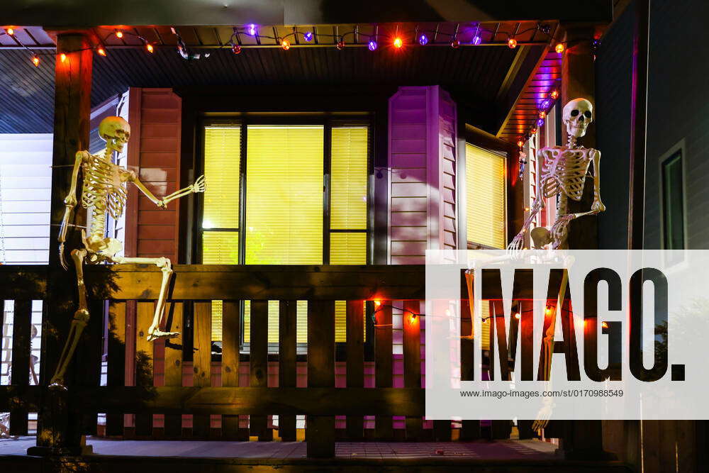 Halloween Decorations In Chicago Halloween decorations outside a house