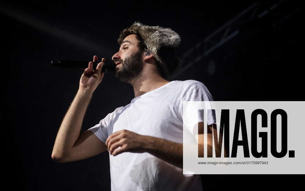 American singer and guitarist Jack Met of indie group AJR performs in ...