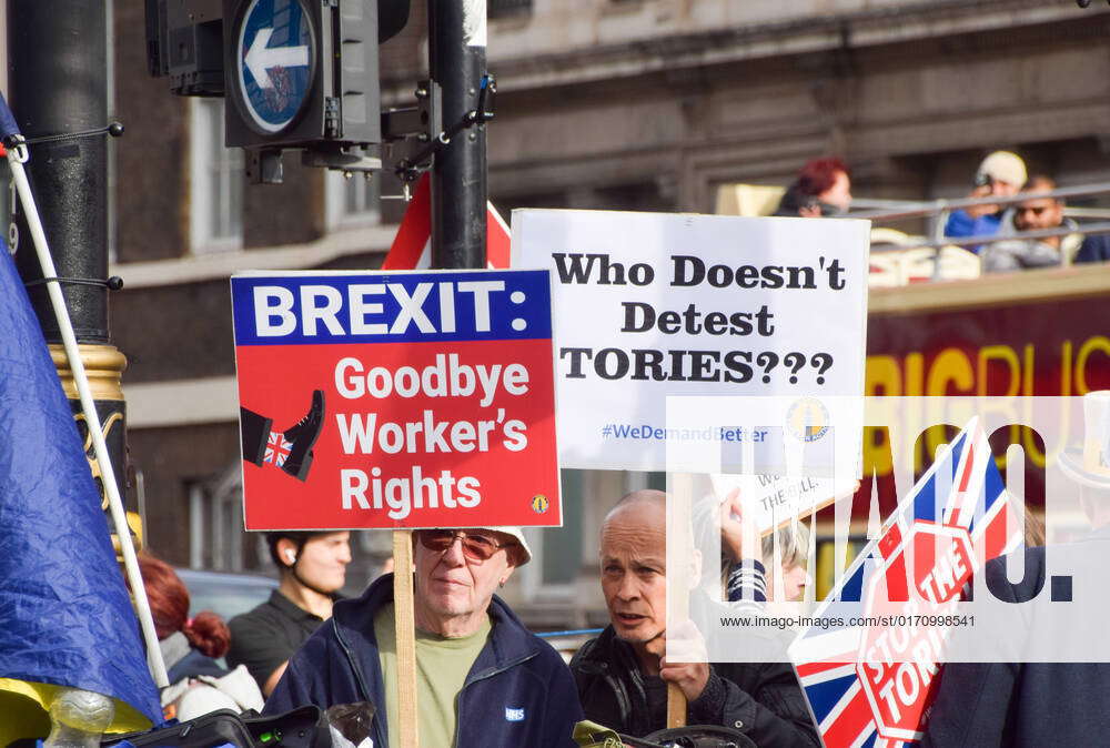 October 19 2022 London England United Kingdom Protesters Hold Anti