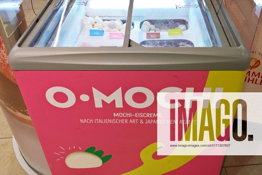 Mochi ice cream in the supermarket Mochi ice cream is a confection of