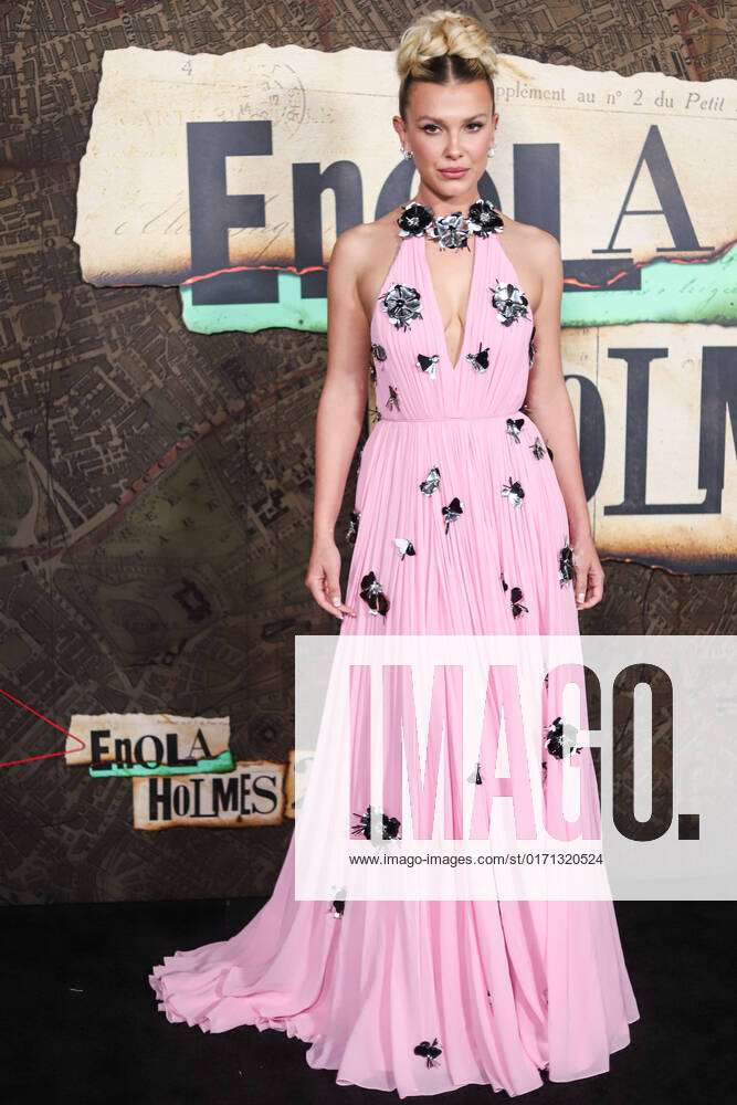 World Premiere Of Netflix s Enola Holmes 2 British actress Millie Bobby  Brown wearing Louis Vuitton