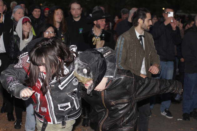 Punk Rocker At Congress New York, NY, USA: Political punk band that opposes Republicans, the ...