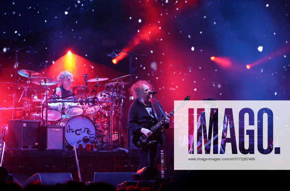 British band The Cure with the front man Robert Smith during their