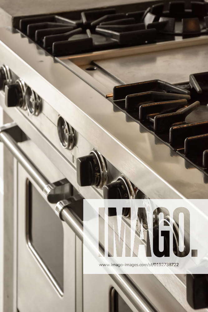 Detail of gas cooker in a modern kitchen, Property released ProCreators