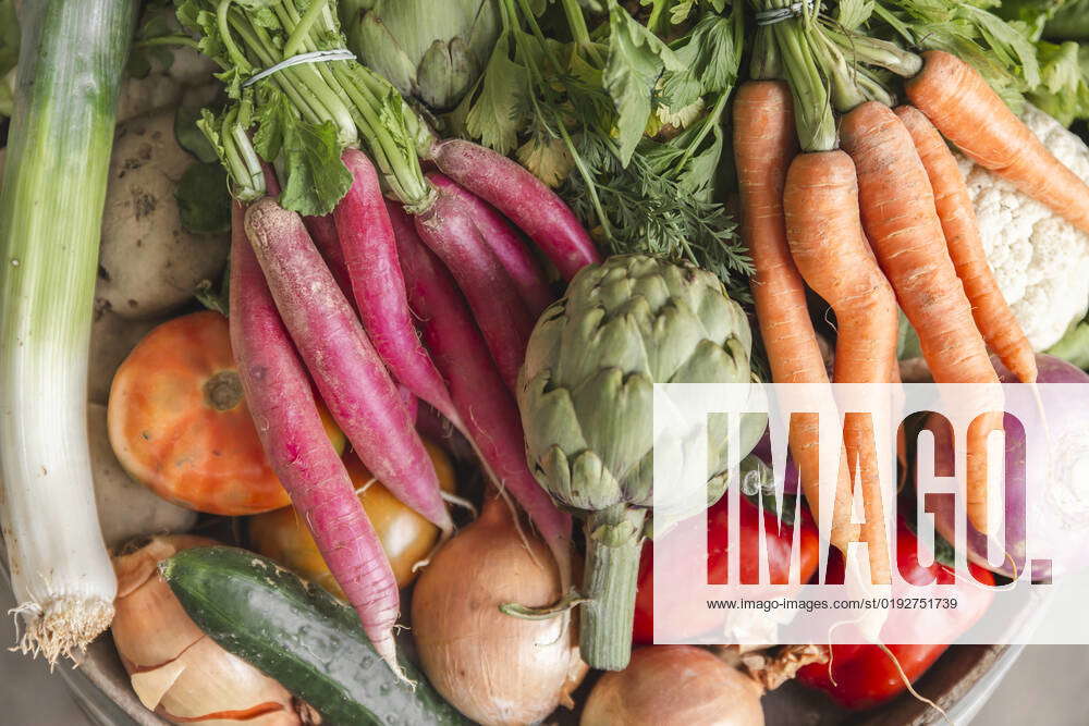 Organic farm fresh vegetables on barrel property released