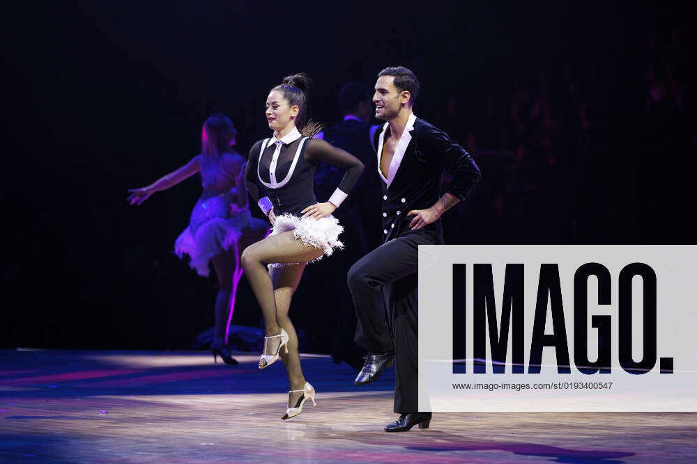 Dancer Malika Dzumaev and actor Timur Ülker at the dance show Let s ...