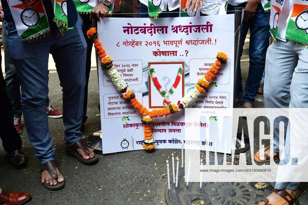 MUMBAI, INDIA – NOVEMBER 8: Nationalist Congress Party (NCP) youth ...