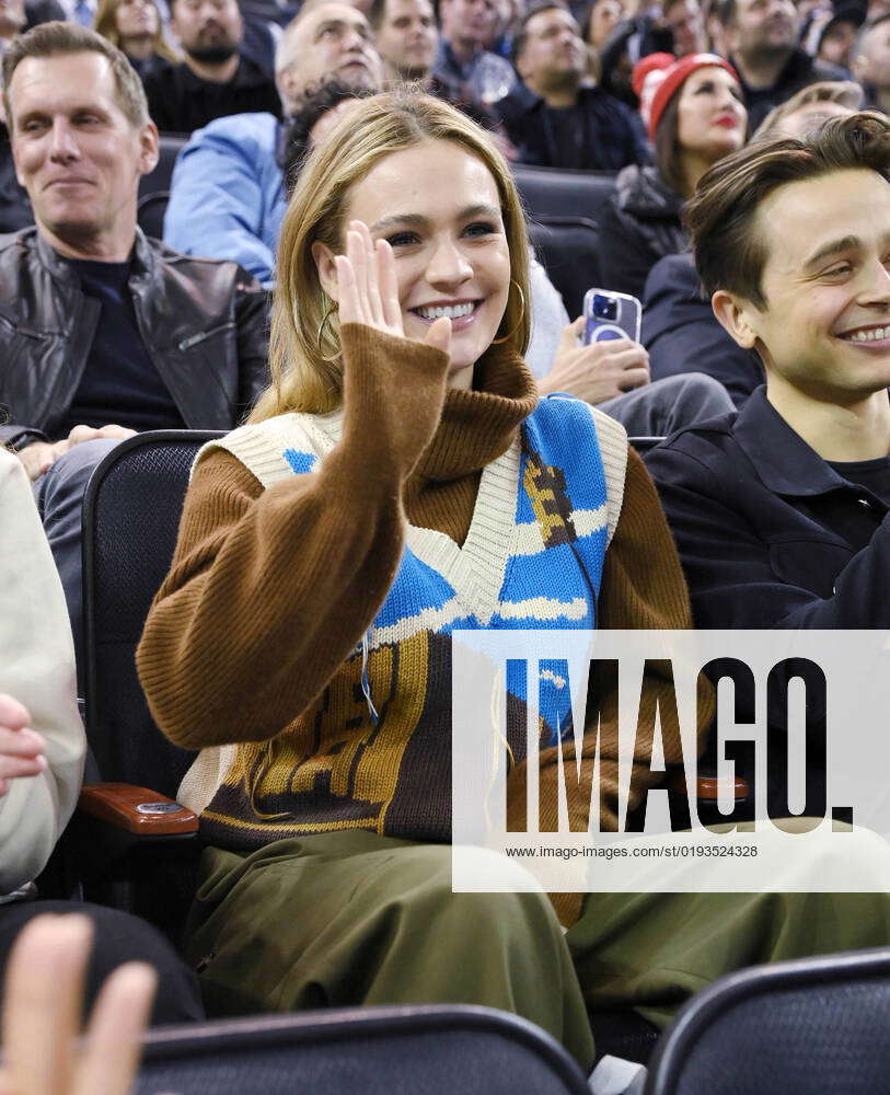 Celebrities At The New York Rangers Hockey Game At Madison Square 