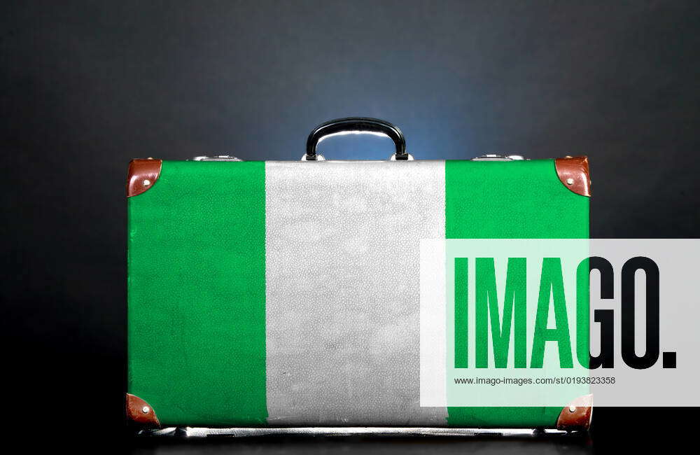 RECORD DATE NOT STATED The Nigerian flag on a suitcase for travel