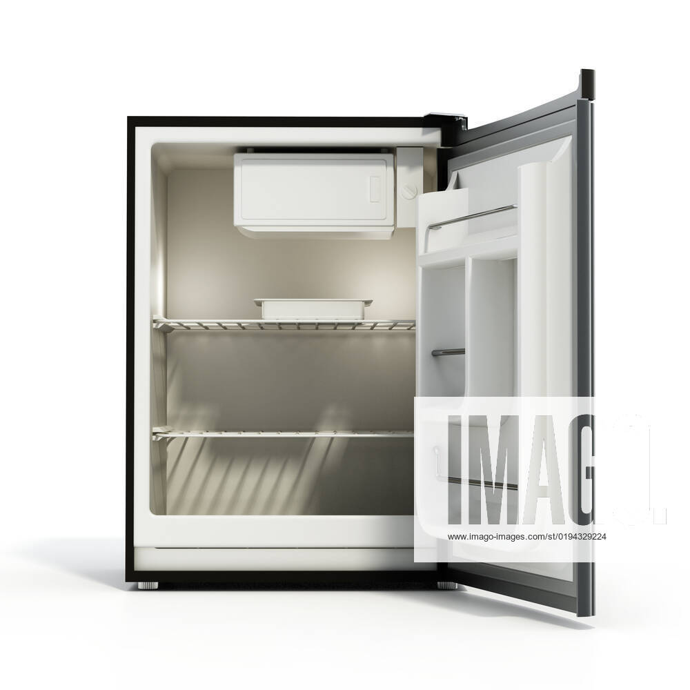 Mini Refrigerator Isolated On White Background 3d Illustration Mini