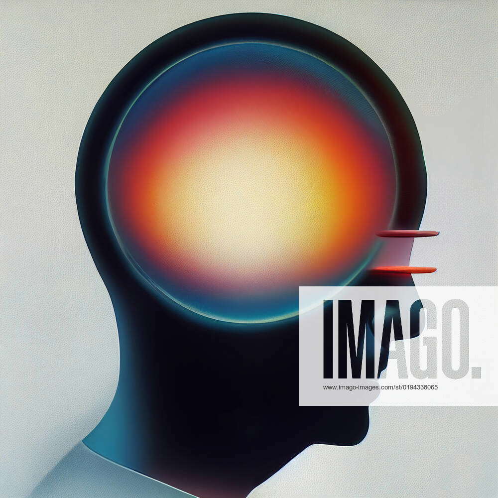 Mind control, brain with strings, manipulation and dictator concept, mass hypnosis by media Mind