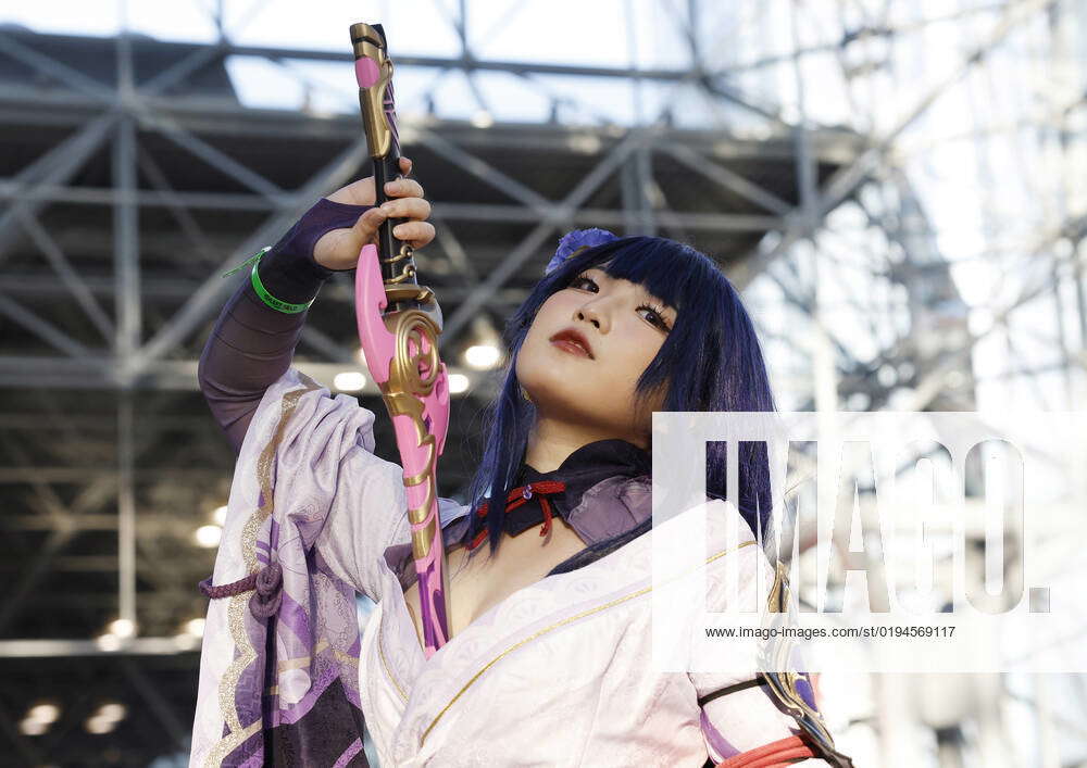 Cosplayers in costume attend the 5th annual Anime NYC at the Jacob K