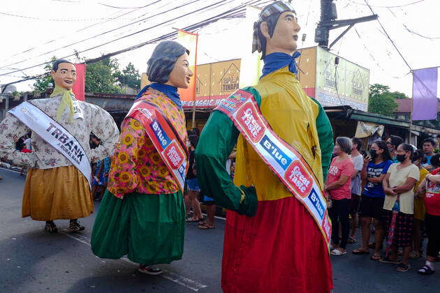 Angono, Rizal, Philippines: The parade of the giant puppets in the art ...