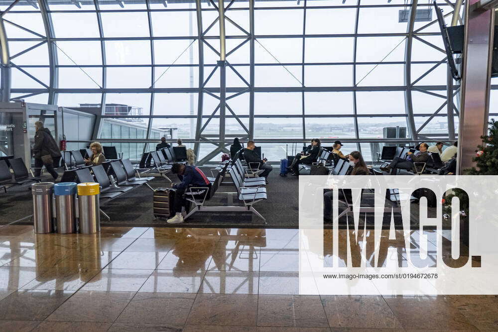 Passengers Inside The Terminal And Gates Area Of Brussels Zaventem Airport General view of the